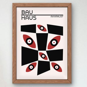 Bauhaus Mid Century Modern Print, Home deco, Arte geométrico de la pared, Cartel de calidad del museo, Minimalista, Art déco abstracto, Retro Deco, Idea de regalo