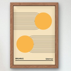 Bauhaus Mid Century Modern Print, Home deco, Arte geométrico de la pared, Cartel de calidad del museo, Minimalista, Art déco abstracto, Retro Deco, Idea de regalo