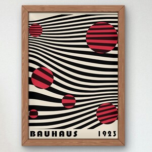 Bauhaus Mid Century Modern Print, Home deco, Arte geométrico de la pared, Cartel de calidad del museo, Minimalista, Art déco abstracto, Retro Deco, Idea de regalo