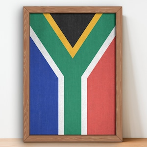 South Africa Flag Poster wall art prints South Africa Flag
