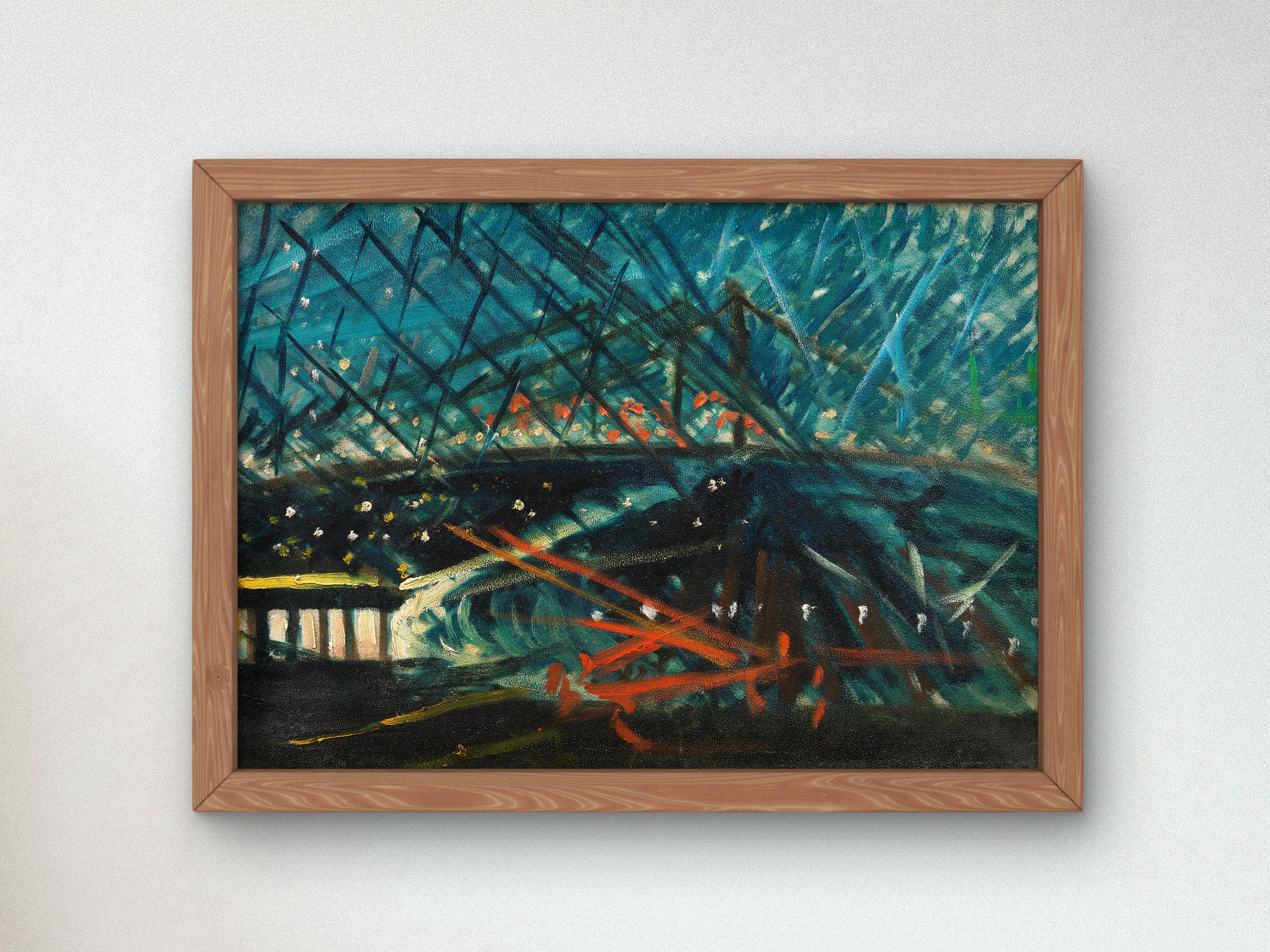 ブルックリン橋の夜景 by Joseph Stella 1918 美術館品質のプリント