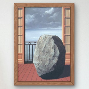 Mundo invisível por Rene Magritte 1954 Art Print, pôster de galeria de arte de qualidade de museu, arte de parede, decoração de casa elegante e elegante, surrealismo