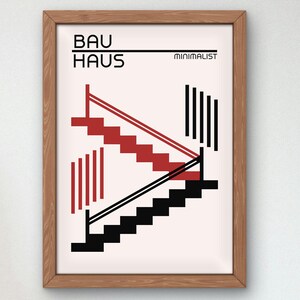 Bauhaus Mid Century Modern Print, Home deco, Arte geométrico de la pared, Cartel de calidad del museo, Minimalista, Art déco abstracto, Retro Deco, Idea de regalo