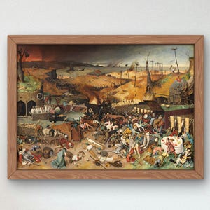 The Triumph of Death by Pieter Bruegel the Elder 1562, Museum Quality Oil Painting, Classical Art Poster, home decor, Housewarming art Gift
