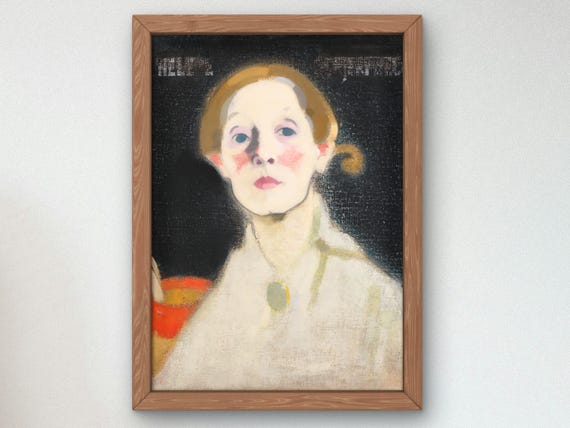 Self-portrait, Black Background by Helene Schjerfbeck 1915, Museum