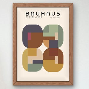 Bauhaus Mid Century Modern Print, Home deco, Arte geométrico de la pared, Cartel de calidad del museo, Minimalista, Art déco abstracto, Retro Deco, Idea de regalo