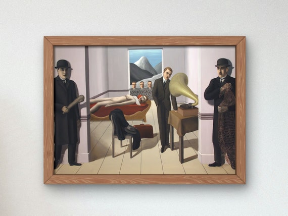 ルネ・マグリット作「脅迫された暗殺者」1927 アートプリント、美術館