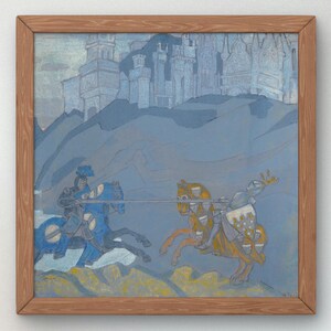 The Duel by Nicholas Roerich, Wall Art Print, Fine Art Reproduction, Museum Quality Decor, Poster