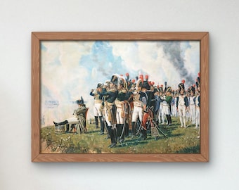 Napoleon near Borodino by Vasily Vereshchagin 1897 Art Print, Museum Quality artwork gallery poster wall art elegant home decor oil painting