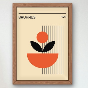 Bauhaus Mid Century Modern Print, Home deco, Arte geométrico de la pared, Cartel de calidad del museo, Minimalista, Art déco abstracto, Retro Deco, Idea de regalo