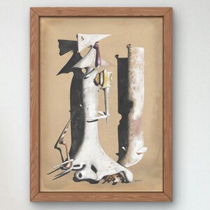 Ohne Titel Yves Tanguy 1947, Ölgemälde in Museumsqualität, Surrealismus-Kunst, modernes Wandkunstdruck-Poster für Zuhause