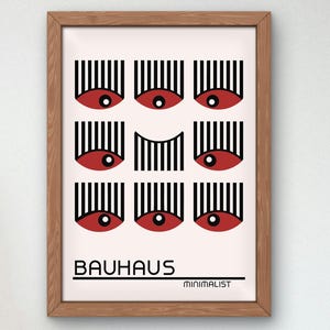 Bauhaus Mid Century Modern Print, Home deco, Arte geométrico de la pared, Cartel de calidad del museo, Minimalista, Art déco abstracto, Retro Deco, Idea de regalo