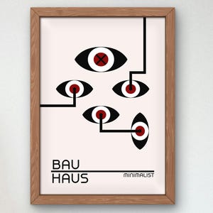 Bauhaus Mid Century Modern Print, Home deco, Arte geométrico de la pared, Cartel de calidad del museo, Minimalista, Art déco abstracto, Retro Deco, Idea de regalo