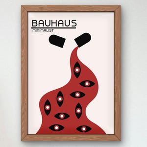 Bauhaus Mid Century Modern Print, Home deco, Arte geométrico de la pared, Cartel de calidad del museo, Minimalista, Art déco abstracto, Retro Deco, Idea de regalo