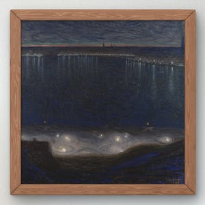 Riddarfjärden Stockholm di Eugène Jansson 1898, Stampa artistica da parete, Riproduzione d'arte, Arredamento di qualità museale, Poster
