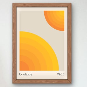 Bauhaus Mid Century Modern Print, Home deco, Arte geométrico de la pared, Cartel de calidad del museo, Minimalista, Art déco abstracto, Retro Deco, Idea de regalo