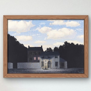 Impressão artística L'empire des Lumières de René Magritte 1955, Museu Galeria de arte de qualidade arte de parede, decoração de casa elegante e elegante, surrealismo