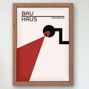 Bauhaus Mid Century Modern Print, Home deco, Arte geométrico de la pared, Cartel de calidad del museo, Minimalista, Art déco abstracto, Retro Deco, Idea de regalo