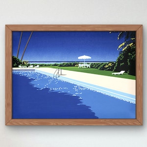 In The Beginning by Hiroshi Nagai Poster, 80&#39;s Aesthetic, Vaporwave, Synthwave, Japan Art, Retrowave, Housewarming Art Gift Print