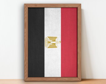 Egypt Flag Poster wall art prints Egypt Vintage Flag