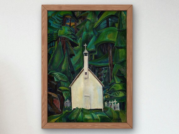 Indian Church by Emily Carr 1929, Museum Quality Print, Modern art, home Deco Wall art Poster Housewarming art Gift