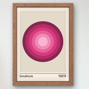 Bauhaus Mid Century Modern Print, Home deco, Arte geométrico de la pared, Cartel de calidad del museo, Minimalista, Art déco abstracto, Retro Deco, Idea de regalo