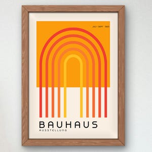 Bauhaus Mid Century Modern Print, Home deco, Arte geométrico de la pared, Cartel de calidad del museo, Minimalista, Art déco abstracto, Retro Deco, Idea de regalo