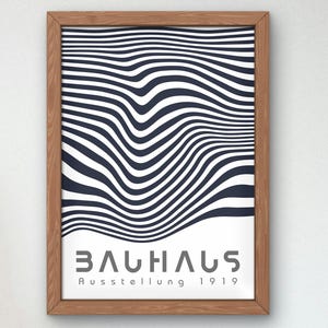 Bauhaus Mid Century Modern Print, Home deco, Arte geométrico de la pared, Cartel de calidad del museo, Minimalista, Art déco abstracto, Retro Deco, Idea de regalo