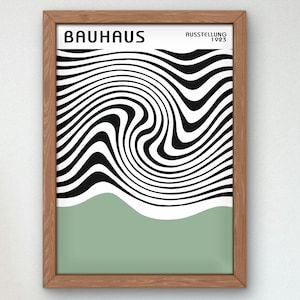 Bauhaus Mid Century Modern Print, Home deco, Arte geométrico de la pared, Cartel de calidad del museo, Minimalista, Art déco abstracto, Retro Deco, Idea de regalo