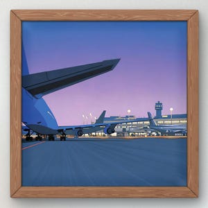 Taxiway by Hiroshi Nagai Poster, 80&#39;s Aesthetic, Vaporwave, Synthwave, Japan Art, Retrowave, Housewarming Art Gift Print