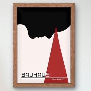 Bauhaus Mid Century Modern Print, Home deco, Arte geométrico de la pared, Cartel de calidad del museo, Minimalista, Art déco abstracto, Retro Deco, Idea de regalo
