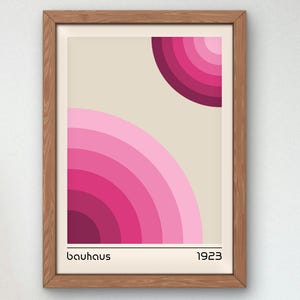 Bauhaus Mid Century Modern Print, Home deco, Arte geométrico de la pared, Cartel de calidad del museo, Minimalista, Art déco abstracto, Retro Deco, Idea de regalo