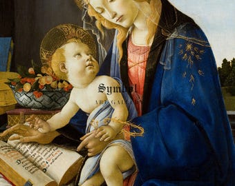 サンドロ・ボッティチェリ作「聖母子の書」1480年、美術館品質の油絵