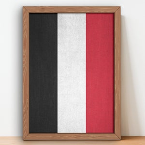 Jemen-Flaggen-Poster, Wandkunstdrucke, Jemen-Vintage-Flagge