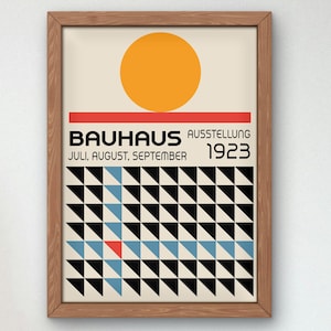 Bauhaus Mid Century Modern Print, Home deco, Arte geométrico de la pared, Cartel de calidad del museo, Minimalista, Art déco abstracto, Retro Deco, Idea de regalo