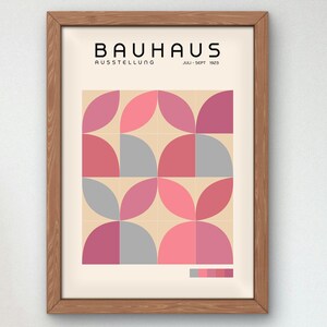 Bauhaus Mid Century Modern Print, Home deco, Arte geométrico de la pared, Cartel de calidad del museo, Minimalista, Art déco abstracto, Retro Deco, Idea de regalo