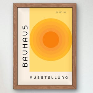 Bauhaus Mid Century Modern Print, Home deco, Arte geométrico de la pared, Cartel de calidad del museo, Minimalista, Art déco abstracto, Retro Deco, Idea de regalo