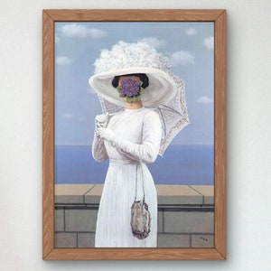 A Grande Guerra por René Magritte 1964 Art Print, pôster de galeria de arte de qualidade de museu, arte de parede, decoração de casa elegante e elegante, surrealismo