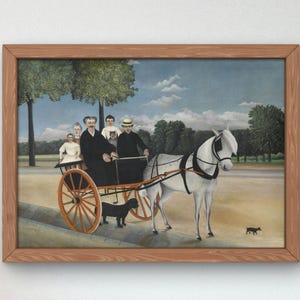 アンリ・ルソー作「La Carriole du père Junier」1908 アートプリント、美術館品質の油絵プリント、室内装飾ウォールアート、新築祝いギフト