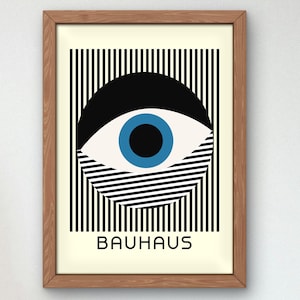 Bauhaus Mid Century Modern Print, Home deco, Arte geométrico de la pared, Cartel de calidad del museo, Minimalista, Art déco abstracto, Retro Deco, Idea de regalo