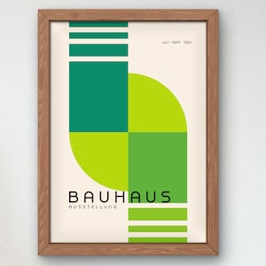 Bauhaus Mid Century Modern Print, Home deco, Arte geométrico de la pared, Cartel de calidad del museo, Minimalista, Art déco abstracto, Retro Deco, Idea de regalo
