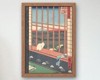 Campi di riso di Asakusa e festival di Torinomachi di Hiroshige 1857, stampa di qualità museale giapponese, Ukiyo-e, poster murale giapponese, regalo d'arte