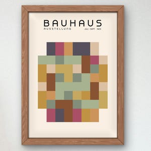 Bauhaus Mid Century Modern Print, Home deco, Arte geométrico de la pared, Cartel de calidad del museo, Minimalista, Art déco abstracto, Retro Deco, Idea de regalo