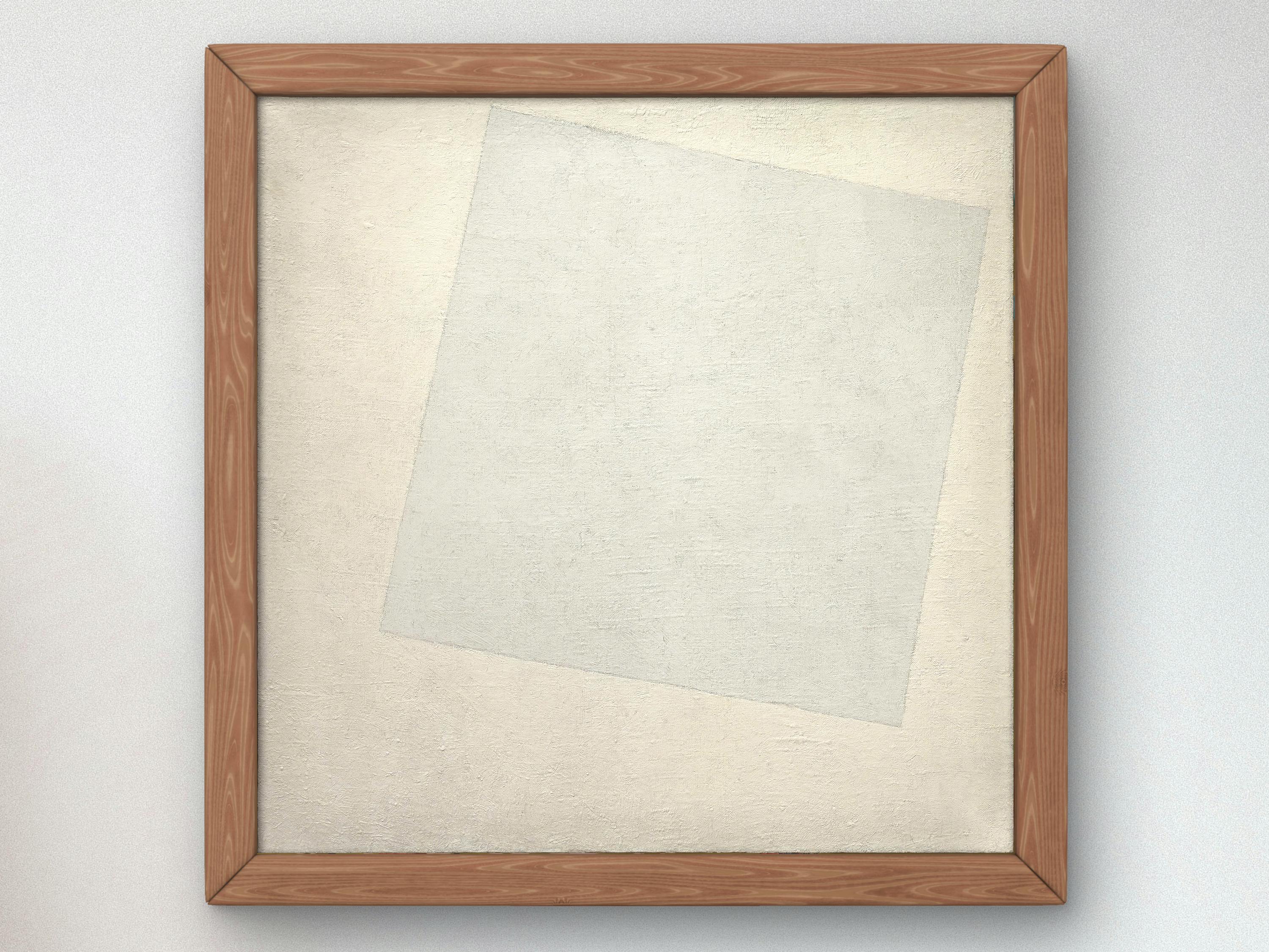 カジミール・マレーヴィチ作「白地に白」1918年、美術館品質のアート