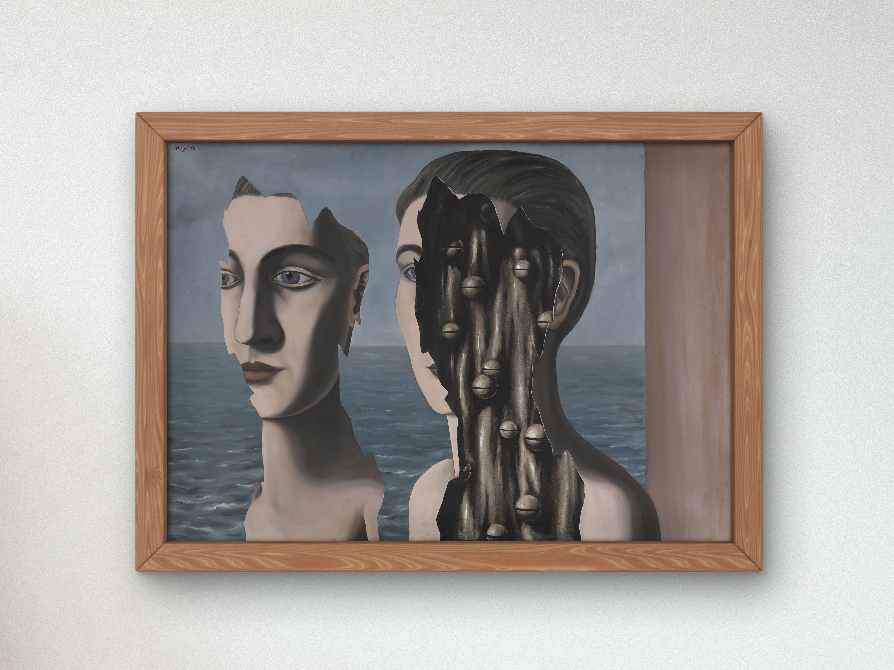 ルネ・マグリット作「二重の秘密」1927年、美術館品質のプリント