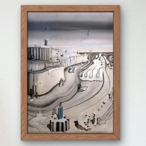 Promontory Palace von Yves Tanguy 1931, Ölgemälde in Museumsqualität, Surrealismus-Kunst, modernes Wandkunstdruck-Poster für Zuhause