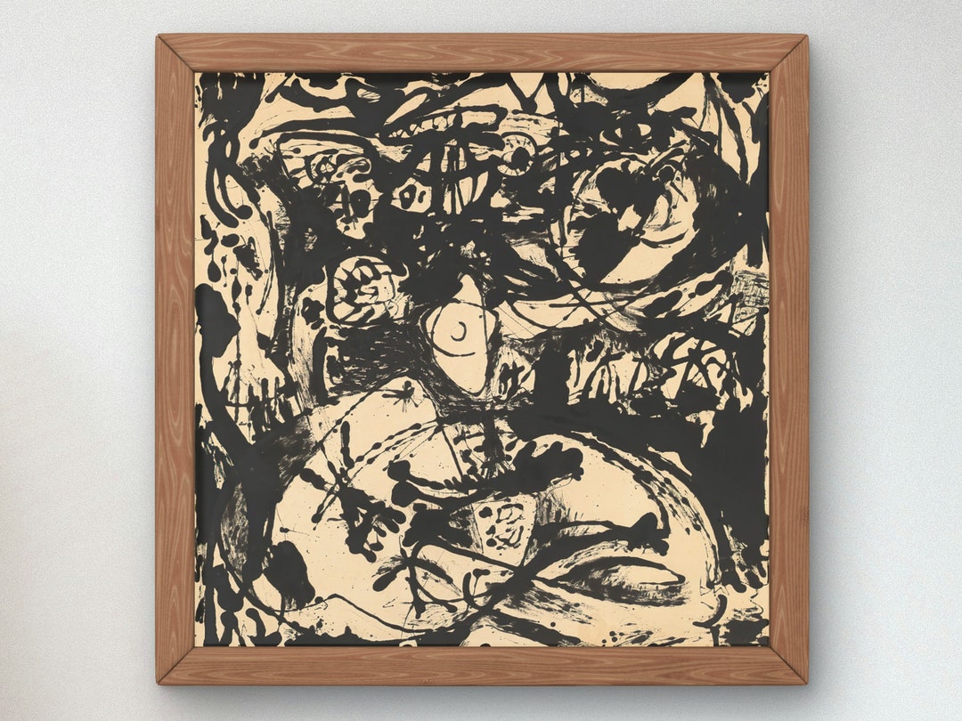 ジャクソン ポロック番号 18 1951、美術館品質の油絵プリント家の装飾