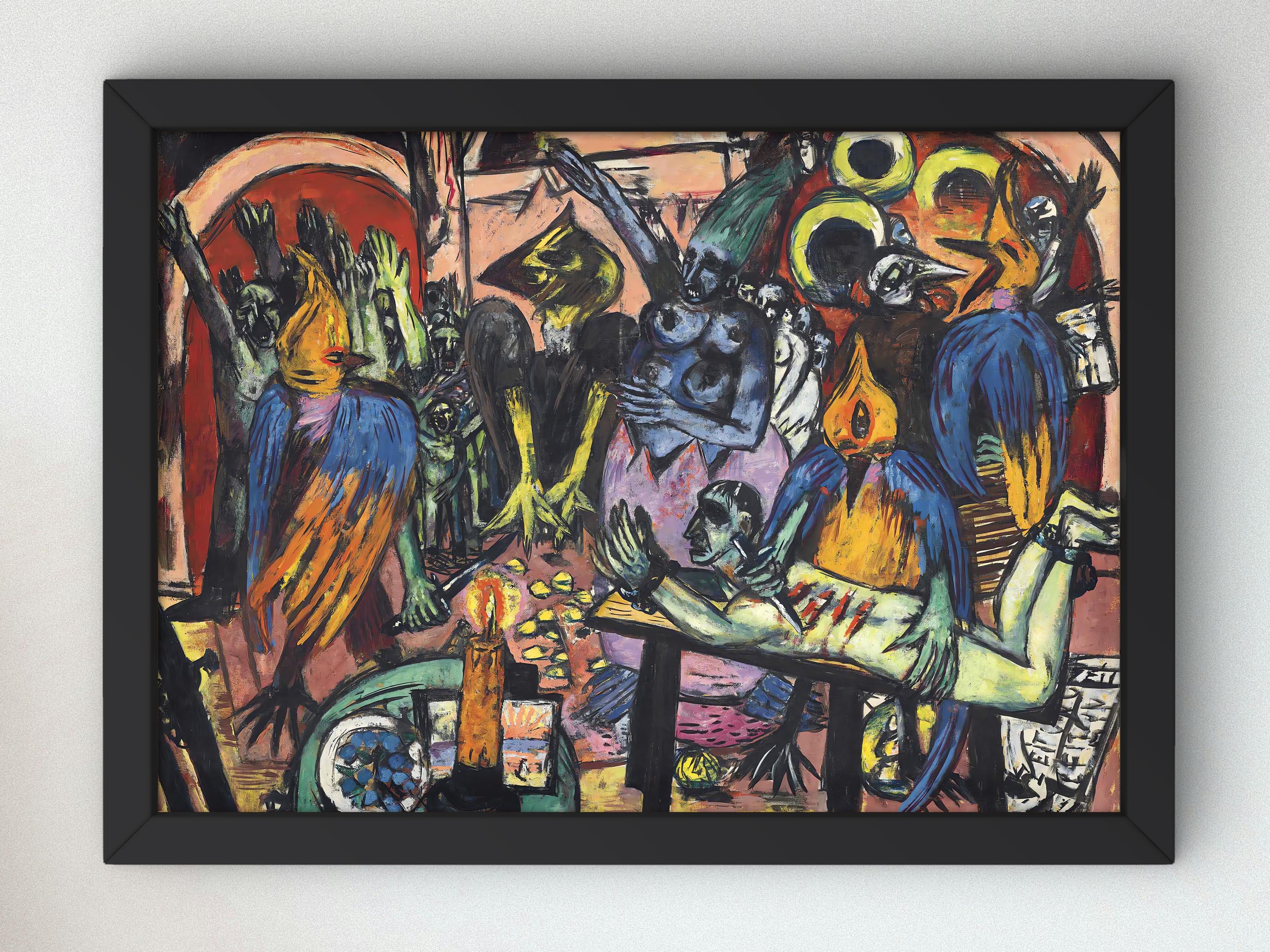 Birds' Hell by Max Beckmann 1938 , Museum Quality Oil Painting, Modern Art Home Decor, Wall Art Print Poster - Etsy Australia