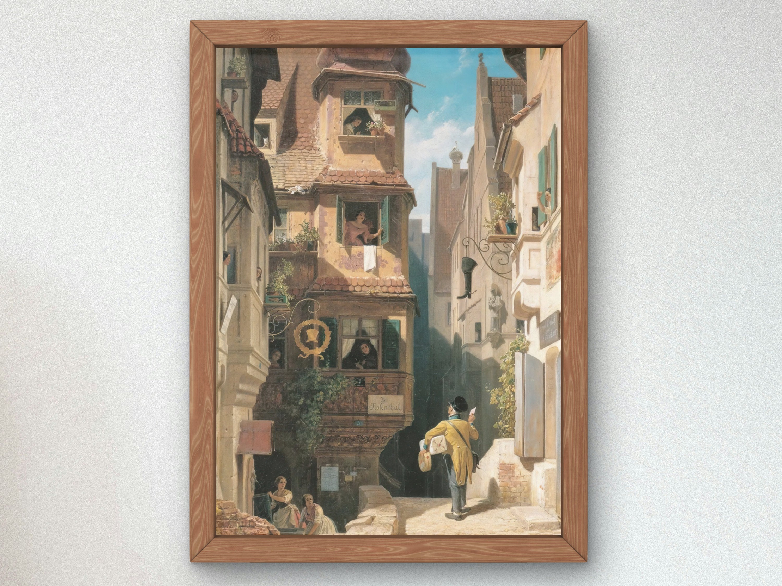 カール・シュピッツヴェーク作「ローゼンタールの郵便配達人」 カール・スピッツウェグ作「ローゼンタールの郵便配達員」1859年