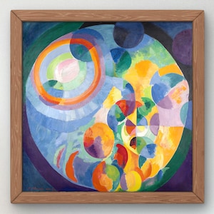 Kreisförmige Formen Sonne Mond von Robert Delaunay 1913, Ölgemälde in Museumsqualität, moderne Kunst-Wohnkultur, Wandkunst-Druckposter